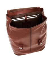 THE BRIDGE BIAGIO  Sac à dos PC 13", en cuir brun 14/ruthénium palladium - Sacs à dos pour ordinateur portable - 4