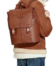 THE BRIDGE BIAGIO  Sac à dos PC 13", en cuir brun 14/ruthénium palladium - Sacs à dos pour ordinateur portable - 5