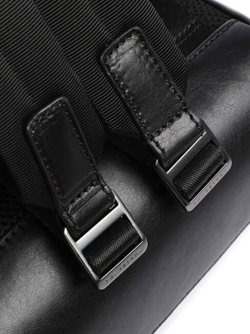 FILIPPO Sac à dos en cuir, support pour ordinateur portable 13" ruthénium noir / noir mat - Sacs à dos pour ordinateur portable