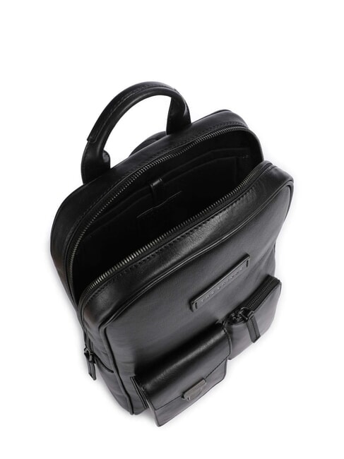 FILIPPO Sac à dos en cuir, support pour ordinateur portable 13" ruthénium noir / noir mat - Sacs à dos pour ordinateur portable