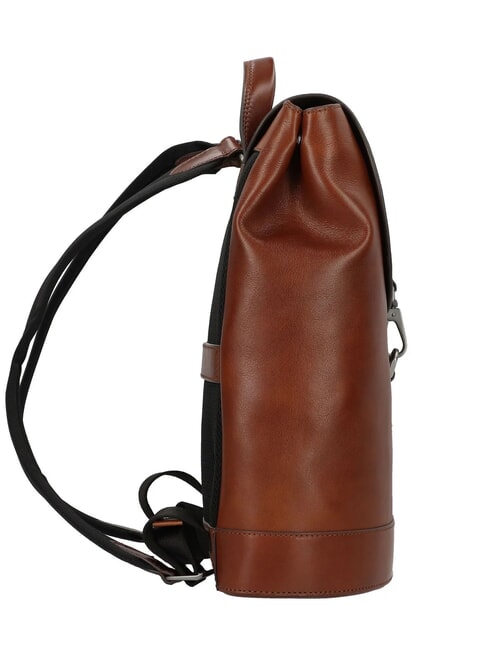 GIACOMO Sac à dos pour ordinateur portable 13 pouces, en cuir Marron / Ruthénium - Sacs à dos pour ordinateur portable