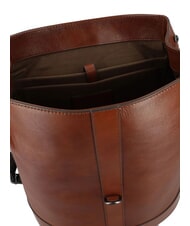 THE BRIDGE GIACOMO Sac à dos pour ordinateur portable 13 pouces, en cuir Marron / Ruthénium - Sacs à dos pour ordinateur portable - 4