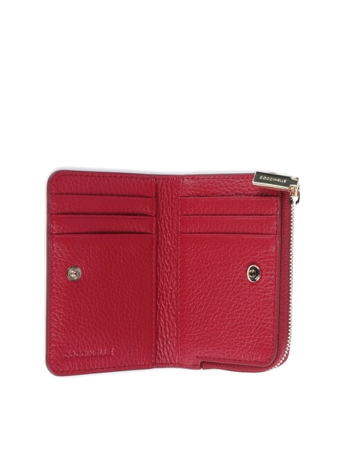 METALLIC SOFT Porte-cartes en cuir sangria - Portefeuilles Femme