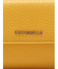 COCCINELLE METALLIC SOFT Portefeuille en cuir grainé ensoleillé - Portefeuilles Femme - 3