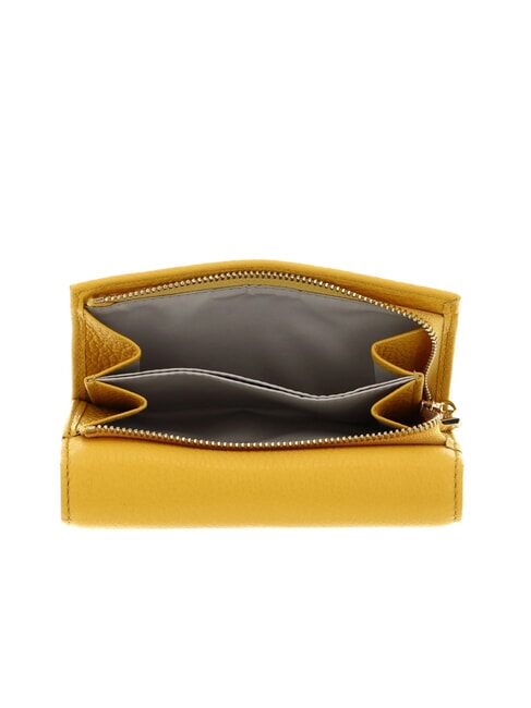 METALLIC SOFT Portefeuille à deux volets en cuir martelé ensoleillé - Portefeuilles Femme