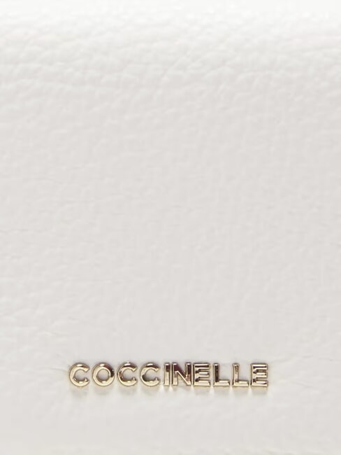 METALLIC SOFT Petit portefeuille en cuir blanc - Portefeuilles Femme