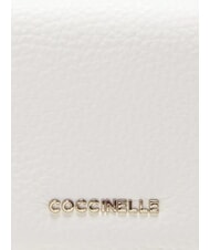 COCCINELLE METALLIC SOFT Petit portefeuille en cuir blanc - Portefeuilles Femme - 3