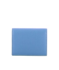 COCCINELLE METALLIC SOFT Petit portefeuille en cuir bleu - Portefeuilles Femme - 3