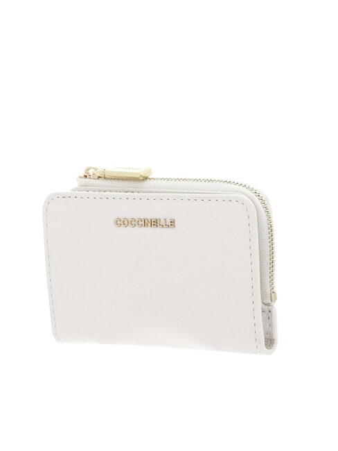 METALLIC SOFT Porte-cartes en cuir blanc - Portefeuilles Femme