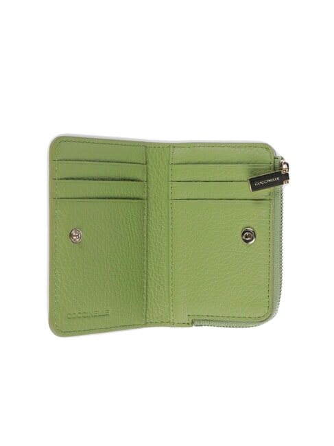 METALLIC SOFT Porte-cartes en cuir guacamole - Portefeuilles Femme