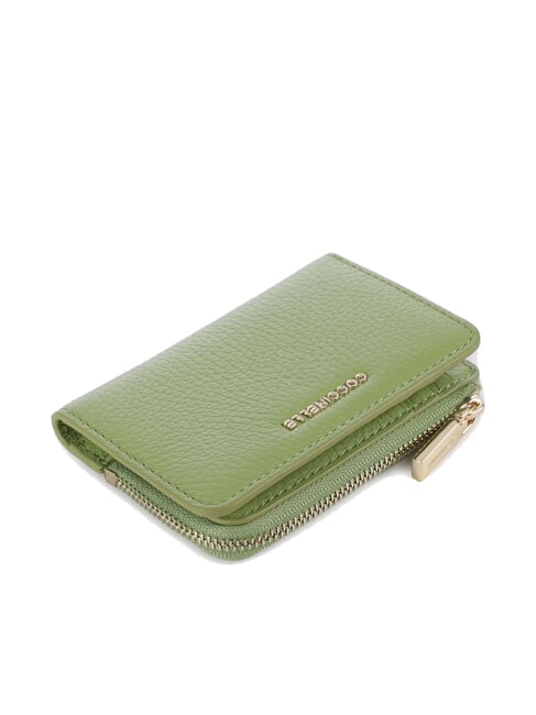 METALLIC SOFT Porte-cartes en cuir guacamole - Portefeuilles Femme