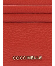 COCCINELLE METALLIC SOFT  Porte-cartes plat en cuir gazpacho - Portefeuilles Femme - 2