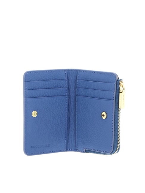 METALLIC SOFT Porte-cartes en cuir bleu - Portefeuilles Femme