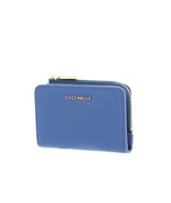 COCCINELLE METALLIC SOFT Porte-cartes en cuir bleu - Portefeuilles Femme - 3