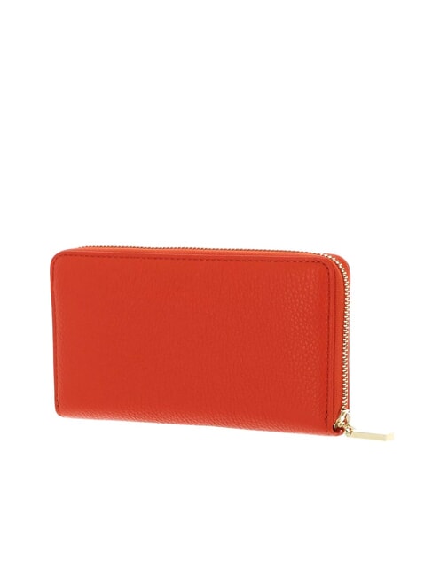 METALLIC SOFT Portefeuille zippé en cuir texturé gazpacho - Portefeuilles Femme