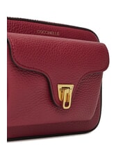 COCCINELLE BEAT SOFT Mini sac en cuir texturé sangria - Sacs pour Femme - 3