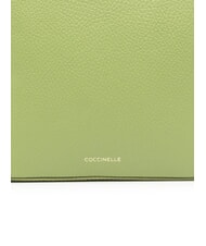 COCCINELLE TEBE Petit sac en cuir texturé guacamole - Sacs pour Femme - 3