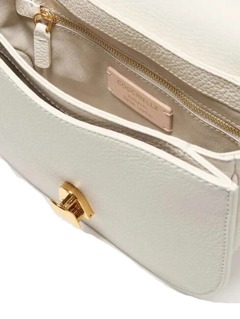 DEW Sac bandoulière en cuir martelé blanc - Sacs pour Femme