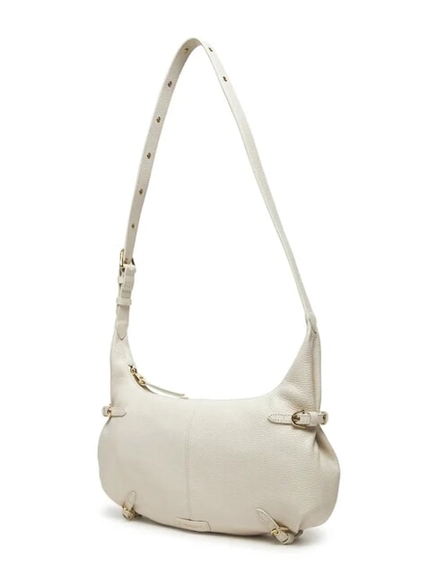 ABIGAIL Sac bandouli&egrave;re en cuir martel&eacute; blanc - Sacs pour Femme