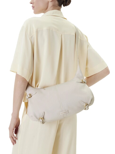 ABIGAIL Sac bandouli&egrave;re en cuir martel&eacute; blanc - Sacs pour Femme