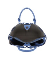 COCCINELLE FLORES Petit sac fourre-tout en cuir martel&eacute; bleu - Sacs pour Femme - 6