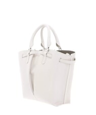 COCCINELLE FLORES Petit sac fourre-tout en cuir martel&eacute; blanc - Sacs pour Femme - 5