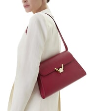 COCCINELLE DEW Sac bandoulière moyen en cuir martelé sangria - Sacs pour Femme - 5