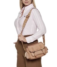 COCCINELLE CAMPUS PUFFY NY Sac &agrave; bandouli&egrave;re en nylon et cuir peaux - Sacs pour Femme - 5