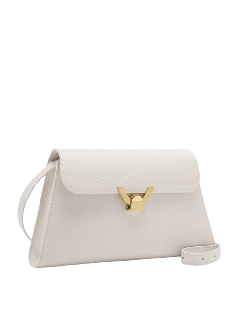 DEW Sac bandoulière moyen en cuir martelé blanc - Sacs pour Femme