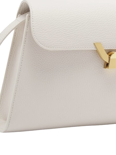 DEW Sac bandoulière moyen en cuir martelé blanc - Sacs pour Femme