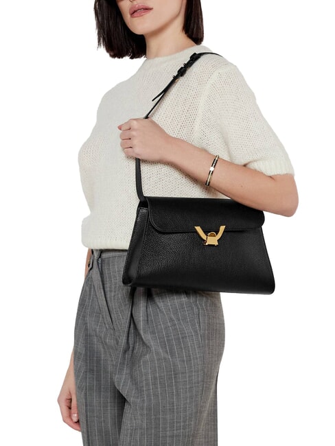 DEW Sac bandoulière moyen en cuir martelé ensoleillé - Sacs pour Femme