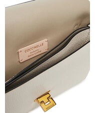 COCCINELLE ARLETTIS SIGNATURE Sac en cuir avec bandoulière logotée blanc - Sacs pour Femme - 5