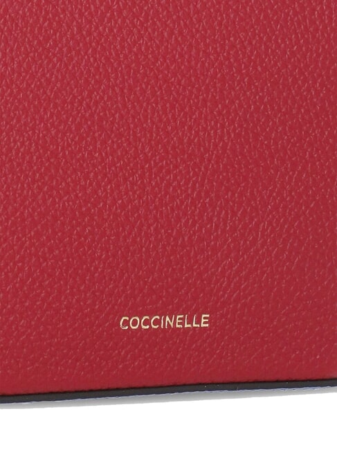 TEBE TRICOLOR Mini sac bandouli&egrave;re en cuir martel&eacute; sang/blanc/bleu - Sacs pour Femme