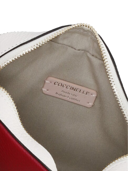 TEBE TRICOLOR Mini sac bandouli&egrave;re en cuir martel&eacute; sang/blanc/bleu - Sacs pour Femme