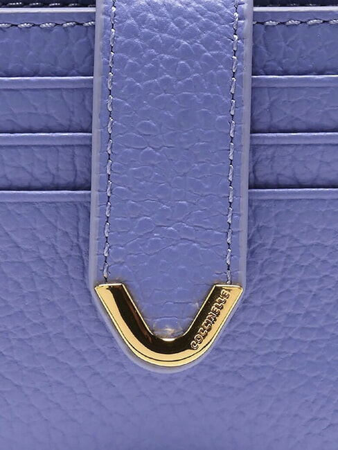 DEW Porte-cartes en cuir avec porte-monnaie bleu - Portefeuilles Femme