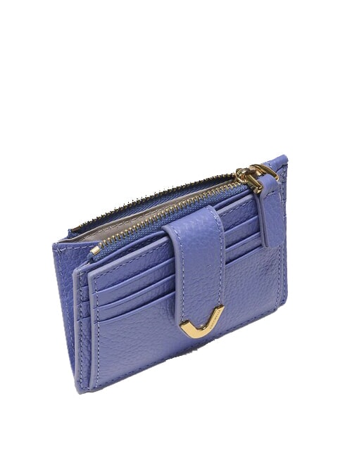 DEW Porte-cartes en cuir avec porte-monnaie bleu - Portefeuilles Femme