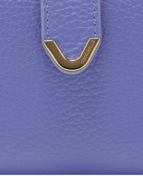 DEW Portefeuille moyen en cuir martelé bleu - Portefeuilles Femme