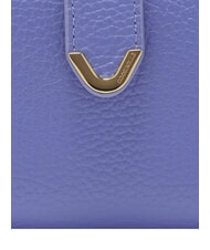 COCCINELLE DEW Portefeuille moyen en cuir martelé bleu - Portefeuilles Femme - 3