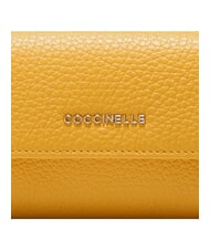 COCCINELLE METALLIC SOFT Porte-cartes en cuir martelé ensoleillé - Portefeuilles Femme - 3