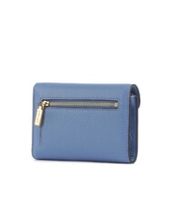 COCCINELLE BEAT SOFT Portefeuille moyen en cuir martelé bleu - Portefeuilles Femme - 3