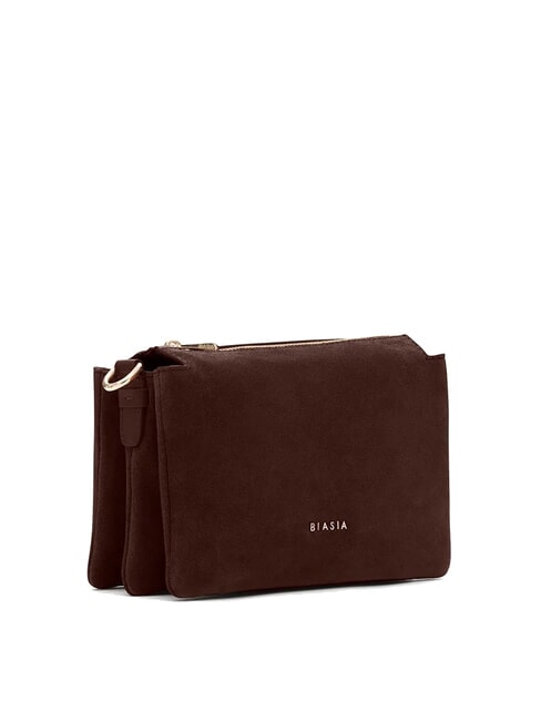 FEATHER SMALL Petit sac à bandoulière en cuir suédé sombre - Sacs pour Femme