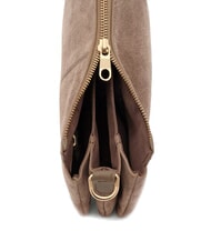 BIASIA FEATHER SMALL Petit sac à bandoulière en cuir suédé taupe - Sacs pour Femme - 3