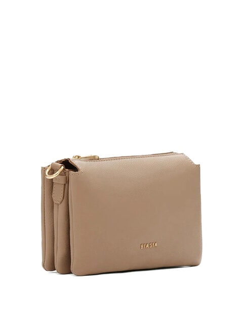 FEATHER SMALL Petit sac à bandoulière en cuir taupe - Sacs pour Femme