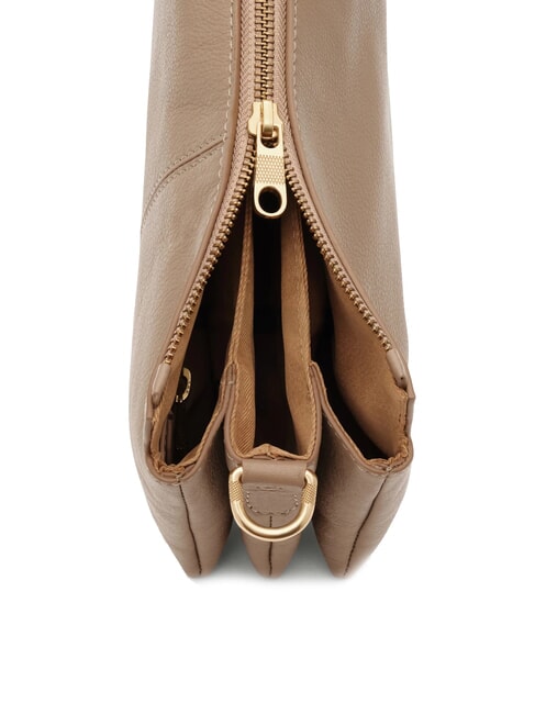 FEATHER SMALL Petit sac à bandoulière en cuir taupe - Sacs pour Femme