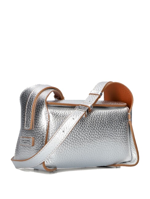 PENELOPE Sac bandoulière en cuir argent-caramel - Sacs pour Femme
