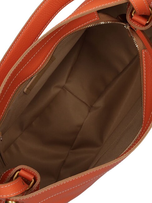 OTTAVIA  Sac bandoulière, en cuir corail - Sacs pour Femme