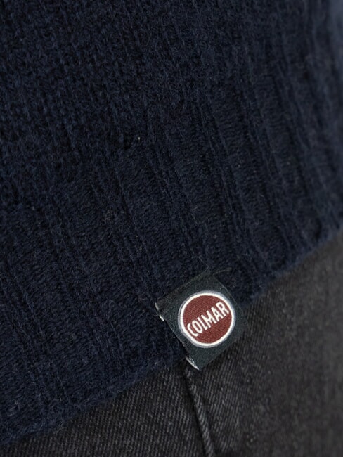 KENTY Pull col roul&eacute; en laine bleu marine - Pulls pour hommes