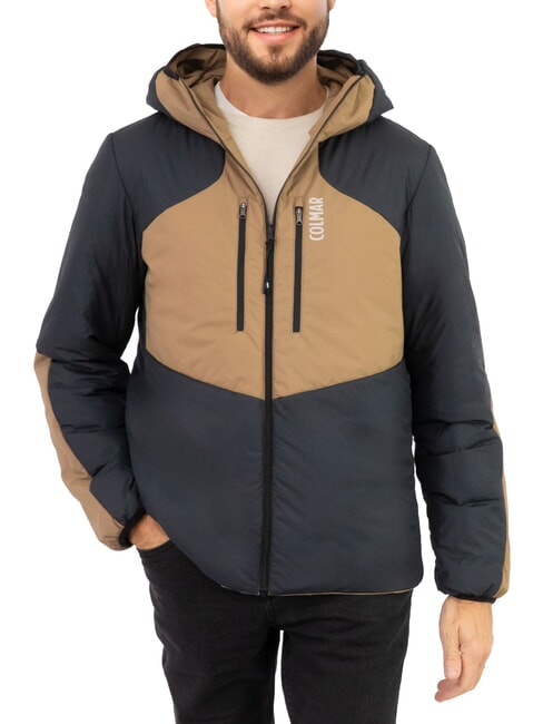 SCI JUMP Coupe-vent r&eacute;versible &agrave; capuche teddy-noir - Vestes pour hommes