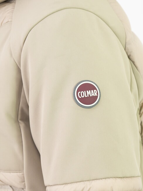 NEW WARRIOR Doudoune à capuche crème au café - Doudounes homme