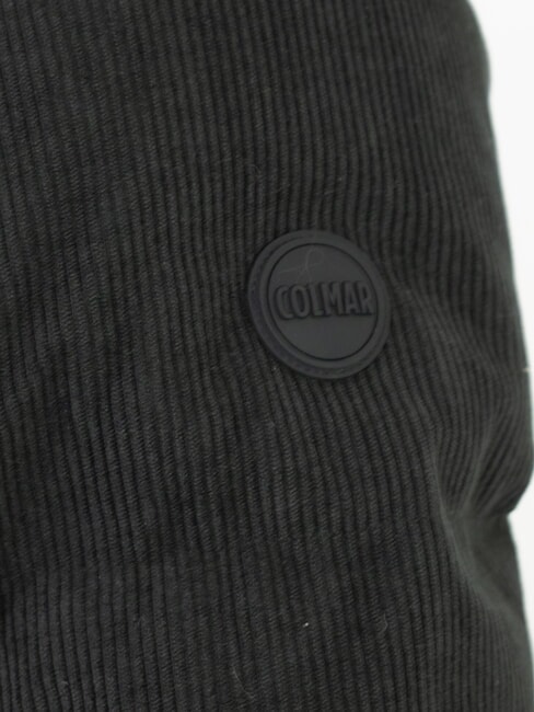 DANDY Doudoune en velours côtelé avec capuche noir - Vestes sans manches pour hommes